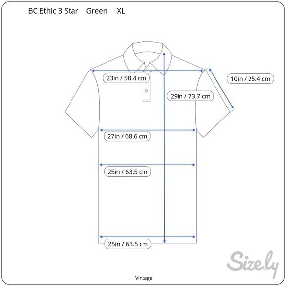 BC Ethic 3 Star Knits Vintage Mens Olive Green Short Sleeve Knit Polo Shirt - Picture 8 of 8